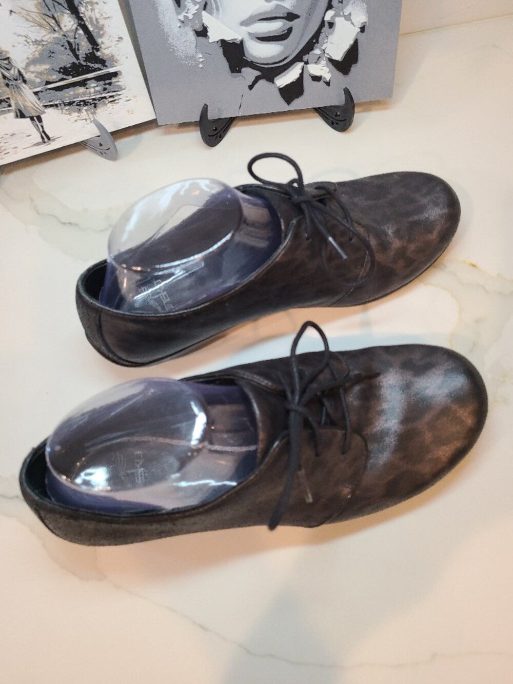 Dansko Olive Black & Brown Leopard Print Oxford Shoes EU 39